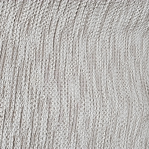 DB Sunday (by Dressbarn) terry cloth sweatshirt in cream & tan, size Large - Picture 2 of 10